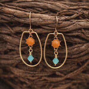 2 for $12 -Beautiful oval loop beaded earrings!!